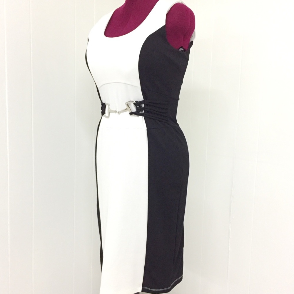 14 VENUS Sexy Black and White Bodycon Dress - Picture 2 of 6